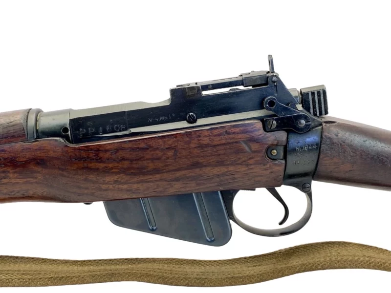 Navy Arms Enfield #4 Mk 1* .303 World War II French Resistance 1944 Dated "BT" marked matching serial number bolt PP 1608 - Image 15