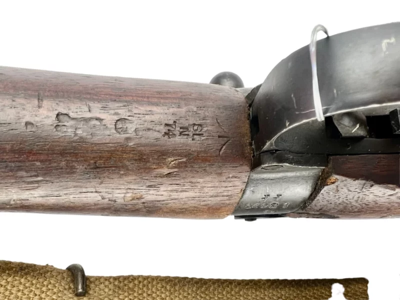 Navy Arms Enfield #4 Mk 1* .303 World War II French Resistance1944 Dated "BS" and "PP" marked non-matching serial number bolt PP 0863 - Image 17