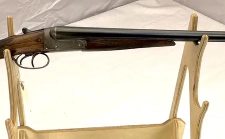 side by side 12ga shotgun British W. Cox and Sons Extractor Boxlock SN 2025