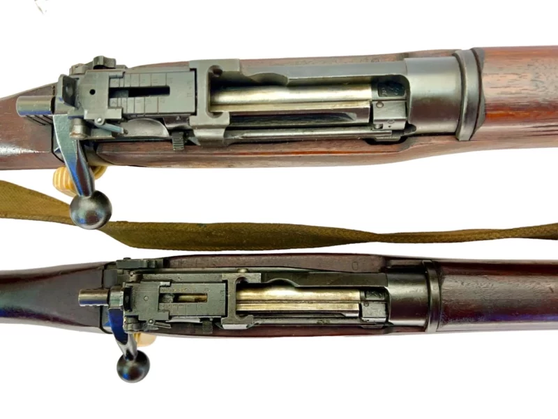 Navy Arms Enfield #4 Mk 1 .303 World War II French Resistance 1944 Dated consecutive serial numbered pair matching serial number bolt - Image 13