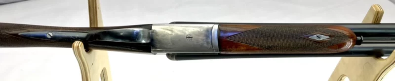 side by side 12ga shotgun AYA Yeoman Boxlock SN 490493 - Image 3