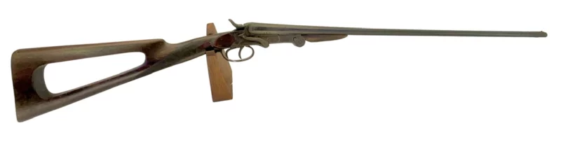 Belgium 410 side by side shotgun external hammer, fold-over “poacher’s gun” 3642