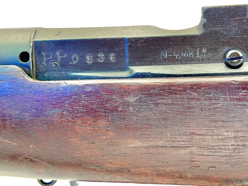 Navy Arms Enfield #4 Mk 1* .303 World War II French Resistance 1944 Dated "BS" and "PP" marked matching serial number bolt PP 0536 - Image 23