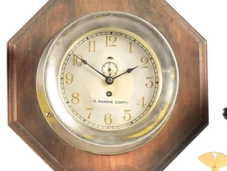World War II U.S. Marine Corps Chelsea 6" clock