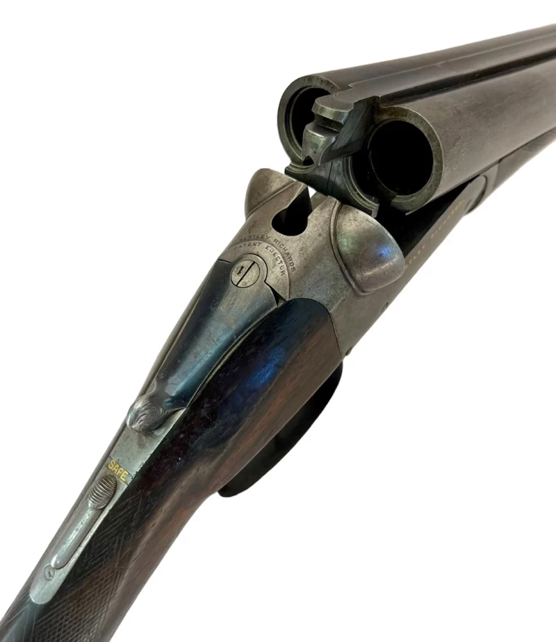 British Side by Side 12ga shotgun Westley Richards Boxlock Gold Letter - Image 13