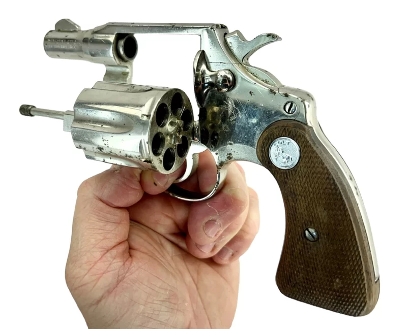 Colt Detective Special revolver 2" nickel .38 Spl., 2nd Issue, 1972 Mfg SN B51458 - Image 6