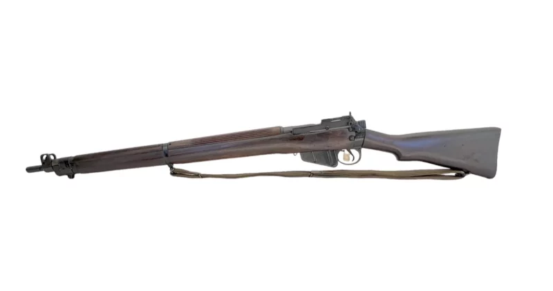 Navy Arms Enfield #4 Mk 1* .303 World War II French Resistance 1944 Dated "BS" and "PP" marked matching serial number bolt PP 1215 - Image 17