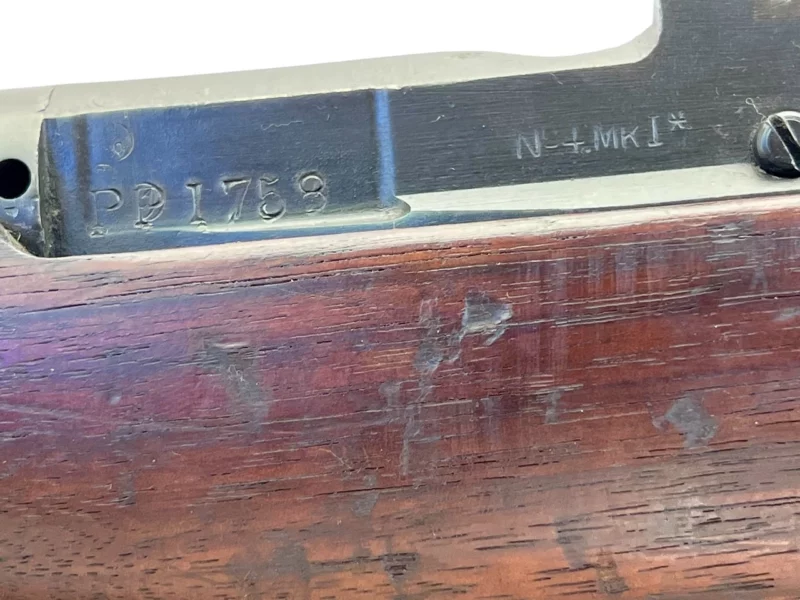 Navy Arms Enfield #4 Mk 1* .303 World War II French Resistance 1944 Dated "BS" marked matching serial number bolt PP 1758 - Image 21