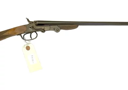 Belgium 410 side by side shotgun external hammer, fold-over “poacher’s gun” 38320
