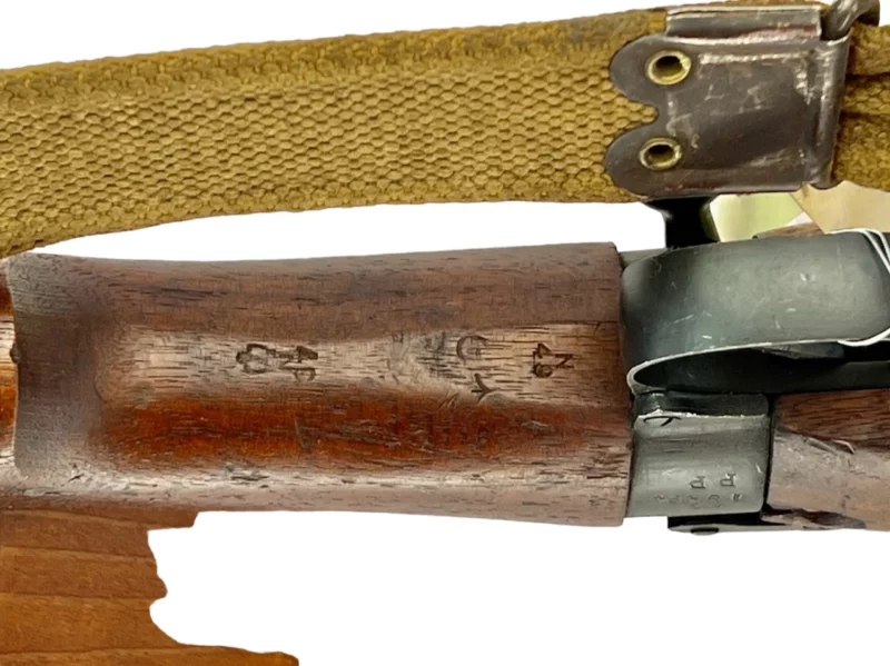 Navy Arms Enfield #4 Mk 1* .303 World War II French Resistance 1944 Dated "BS" and "PP" marked matching serial number bolt PP 1969 - Image 17