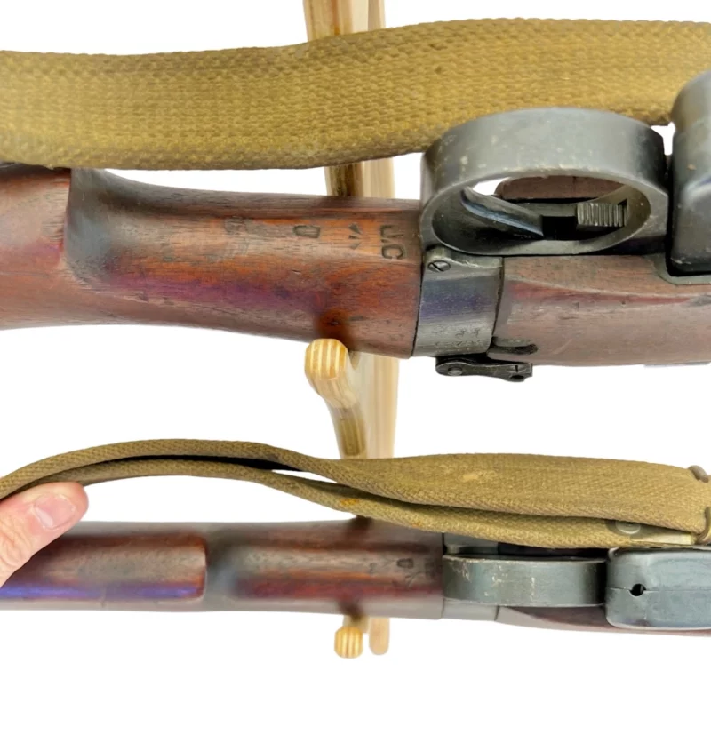 Navy Arms Enfield #4 Mk 1 .303 World War II French Resistance 1944 Dated consecutive serial numbered pair matching serial number bolt - Image 19