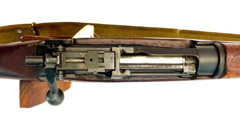 Navy Arms Enfield #4 Mk 1* .303 World War II French Resistance1944 Dated "BS" and "PP" marked non-matching serial number bolt PP 0128 - Image 15