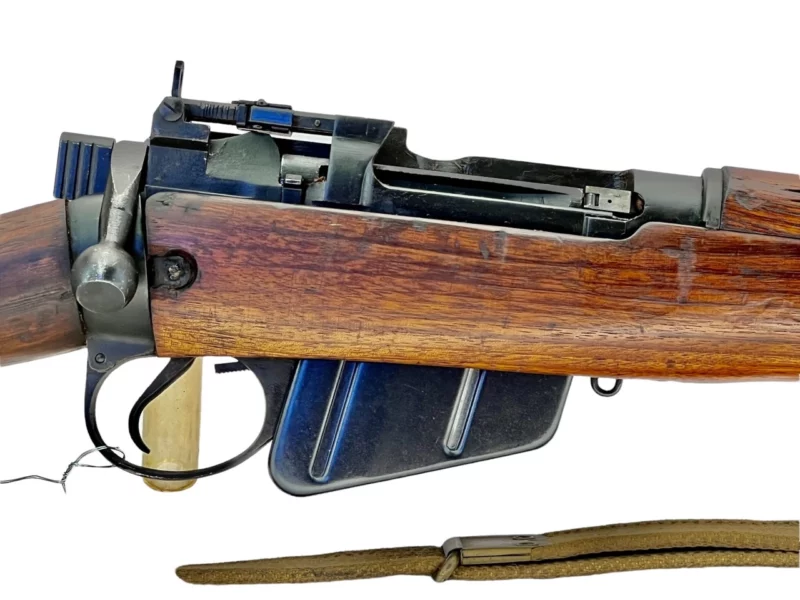 Navy Arms Enfield #4 Mk 1* .303 World War II French Resistance 1944 Dated "BS" marked matching serial number bolt PP 1890 - Image 11