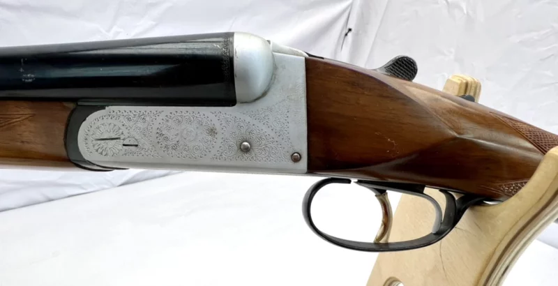 side by side 12ga shotgun Spanish Erbi Ejector Boxlock SN 112414 - Image 5
