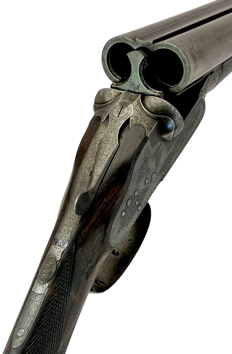 British Army & Navy sidelock side by side 12ga shotgun Damascus - Image 16