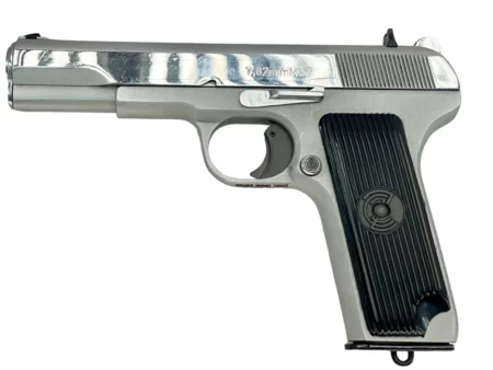 Zastava M57 Tokarev pistol factory nickel finish, VG condition, 7.62x25 with magazine SN X201297