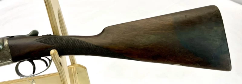 side by side 12ga shotgun British Webley & Scott Model 700 Boxlock w/ejectors SN 124744 - Image 6