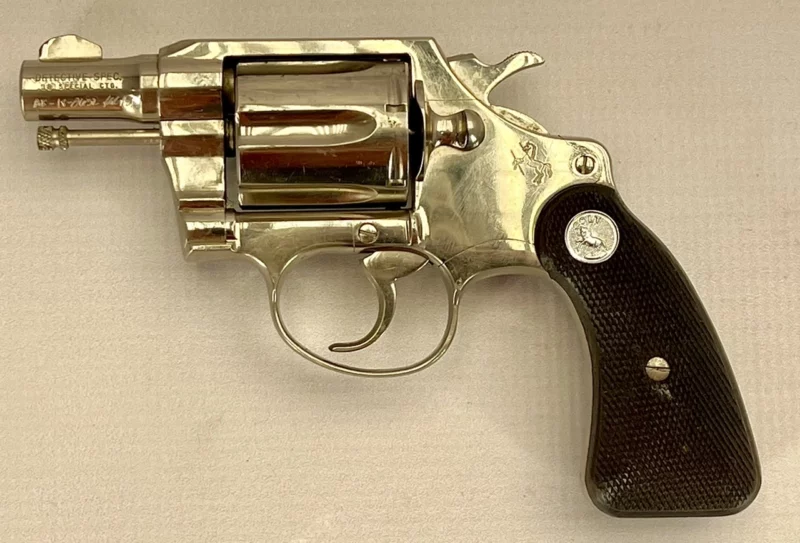 Colt Detective Special revolver 2" nickel .38 Spl., 2nd Issue 1964 Mfg SN 877743 - Image 3