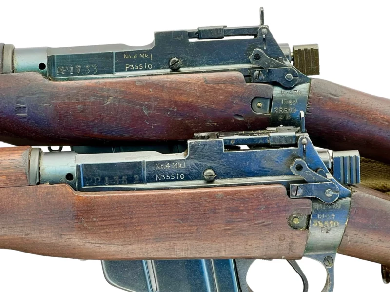 Navy Arms Enfield #4 Mk 1 .303 World War II French Resistance 1944 Dated duplicate serial numbered pair 35510/35510 - Image 19