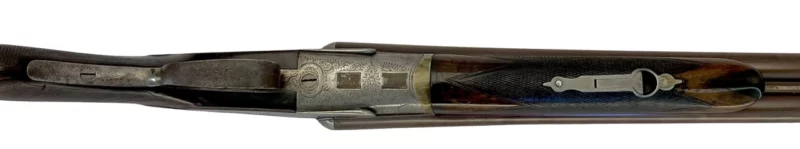 British Side by Side 12ga shotgun Bolton & Co. Southport Armoury Damascus Sidelock - Image 7
