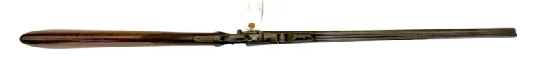 Belgium 410 side by side shotgun external hammer, fold-over “poacher’s gun”. 2219 - Image 2