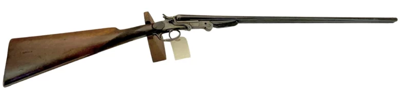 Belgium 410 side by side shotgun external hammer, fold-over “poacher’s gun” 38420
