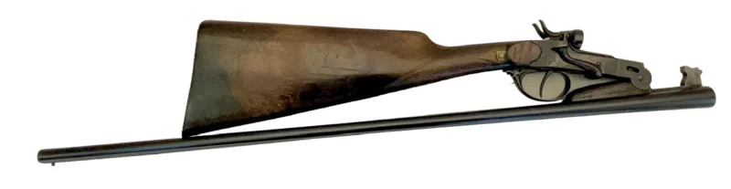 Belgium 410 side by side shotgun external hammer, fold-over “poacher’s gun” 35817 - Image 5