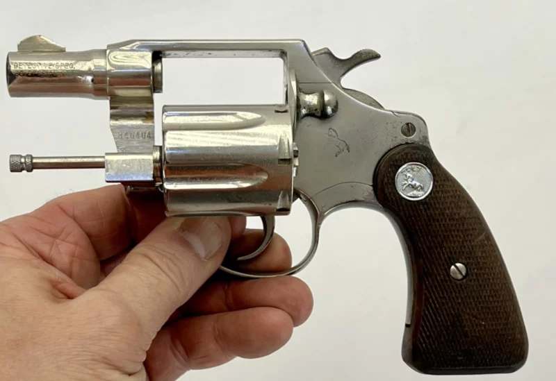 Colt Detective Special revolver 2" nickel .38 Spl., 2nd Issue 1971 Mfg SN B46404 - Image 7