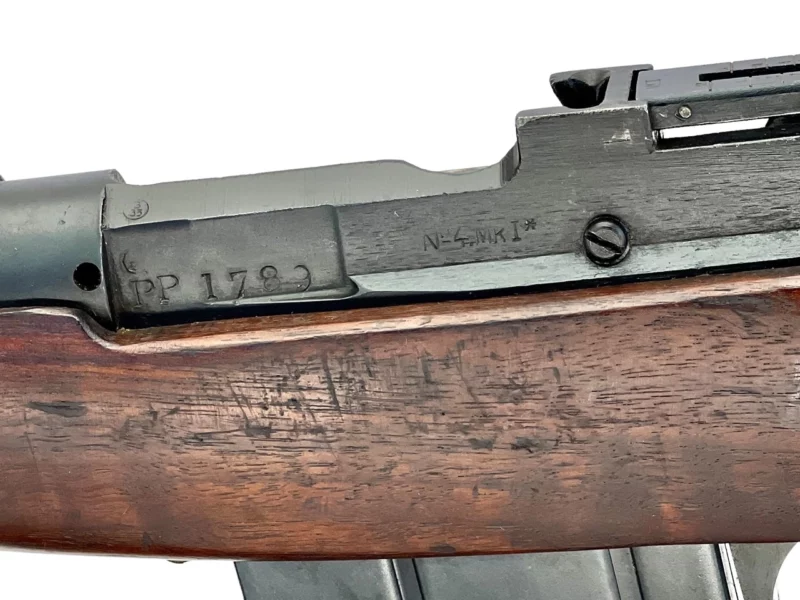 Navy Arms Enfield #4 Mk 1* .303 World War II French Resistance 1944 Dated "BS" marked matching serial number bolt PP 1789 - Image 22