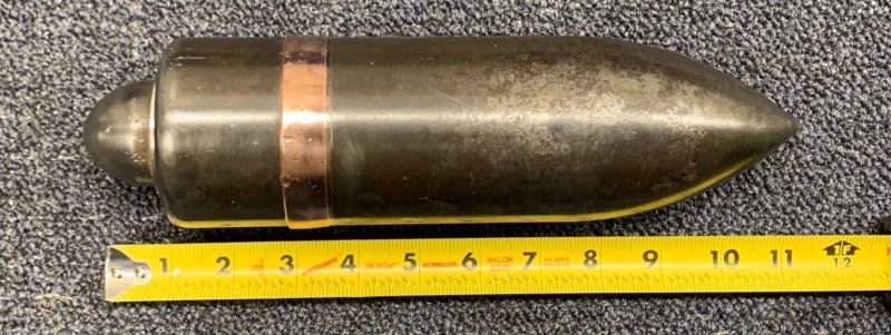 ORIGINAL 3" HOTCHKISS-TYPE ARTILLERY SHELL (INERT) 1890's - Image 2