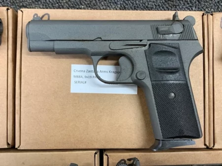 ZASTAVA M88A 9MM PISTOL ARSENAL RECONDITIONED, PLASTIC GRIPS, WITH MAGAZINE
