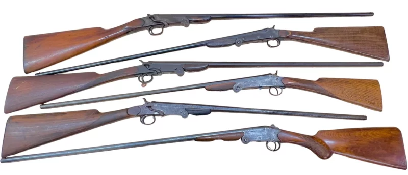 BELGIUM 410 SINGLE SHOT SHOTGUN EXTERNAL HAMMER, FOLD-OVER “POACHER’S GUN” - Image 3