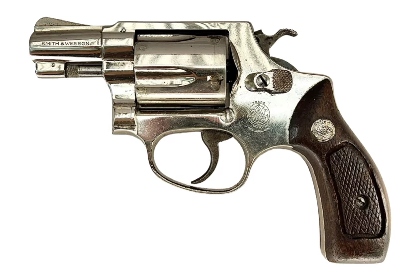 Smith & Wesson Model 36 revolver 2” .38Spl Nickel SN: J493317