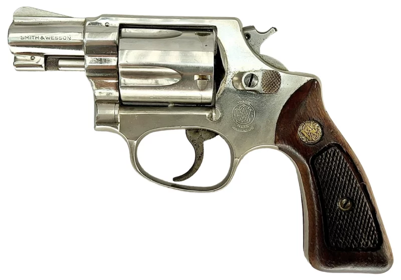 Smith & Wesson Model 36 revolver 2” .38Spl Nickel SN J261989: