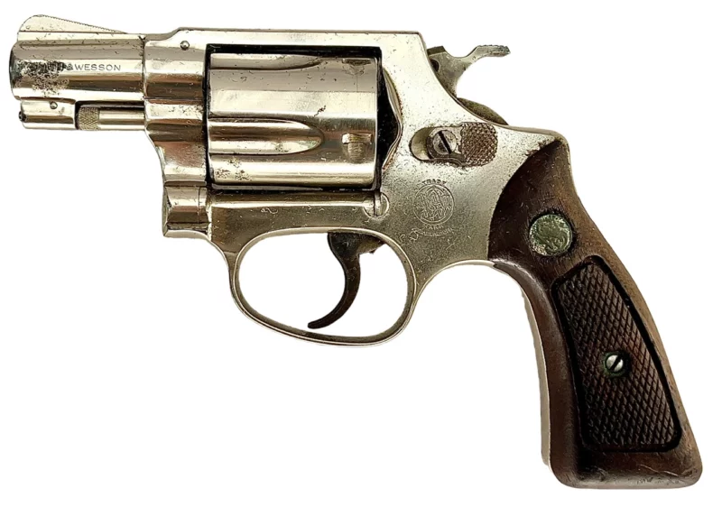 Smith & Wesson Model 36 revolver 2” .38Spl Nickel SN: J515401