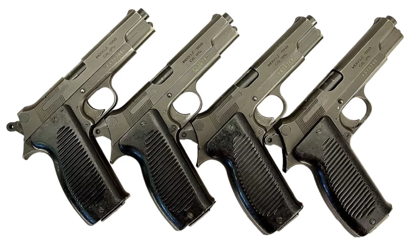 MAC 50 4-Pistol Consecutive Numbered Quad with leather holsters - Image 2