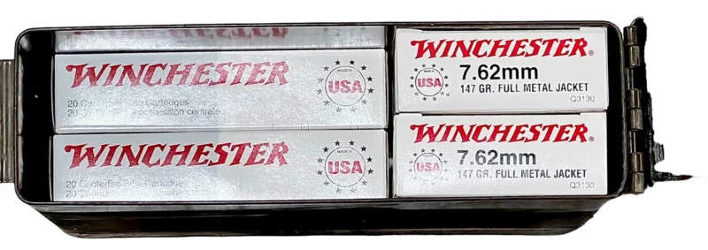 Winchester 7.62x51/.308 147gr FMJ 80rds with ammo can - Image 2