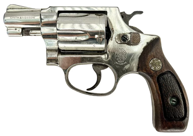 Smith & Wesson Model 36 revolver 2” .38Spl Nickel SN:J552738