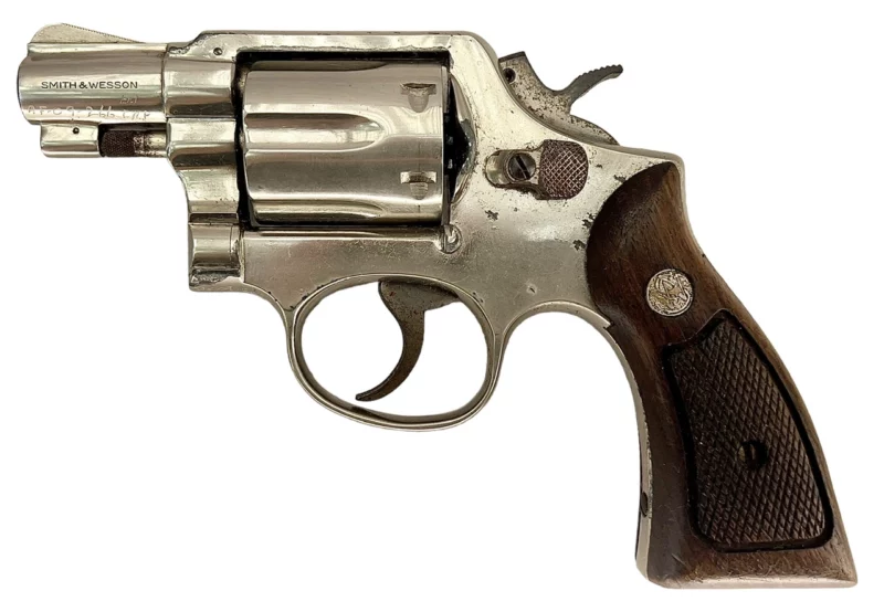 Smith & Wesson Model 12-2 Airweight revolver 2” .38Spl Nickel SND794260 - Image 3