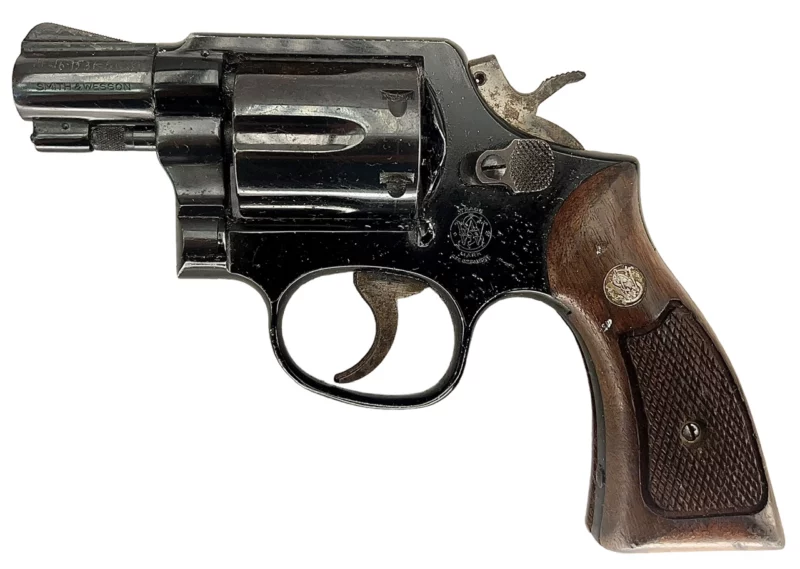 Smith & Wesson Model 12-2 Airweight revolver 2” .38Spl Blue SN2D22555