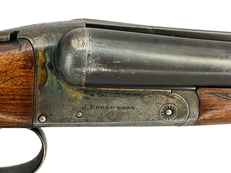 British Side By Side 12 gauge Shotgun made by J. Robertson - Image 16