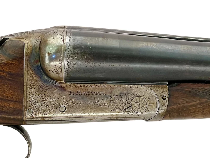 British Made Side by Side 12 Gauge Shotgun made by F Baxter - Image 2