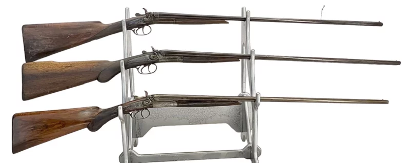 Belgium Side by Side 410ga shotgun with external hammers