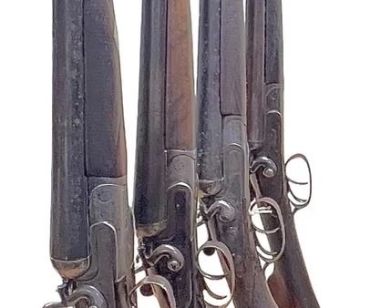 Coach Gun 18.75" .12 gauge Side by Side British Pistol Grip External Hammers