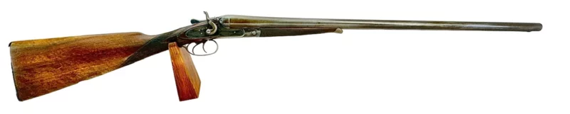 British Made 12 Gauge Hammer Shotgun by Milburn & Son Damascus barrels