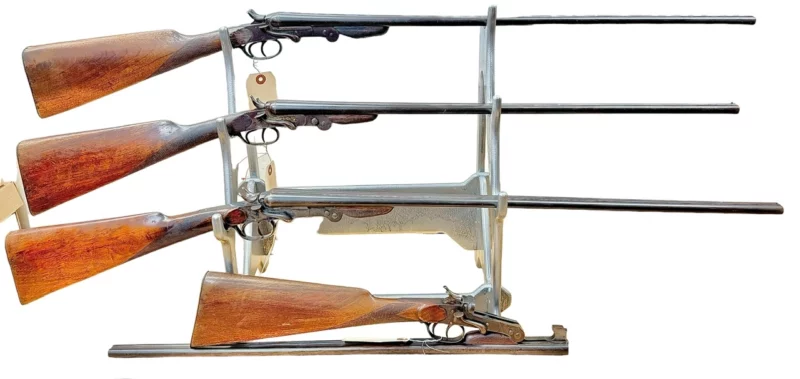 Belgium 410 side by side shotgun external hammer, fold-over “poacher’s gun” - Image 3