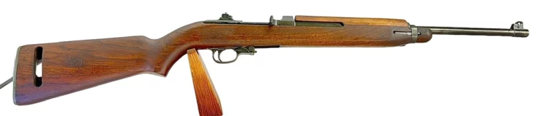 M1 Carbine Inland Type 1 front band, flip-up sight, SN 4,973,249