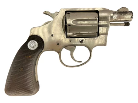 Colt Detective Special revolver 2" nickel .38 Spl., 2nd Issue, 1966 Mfg SN 924773