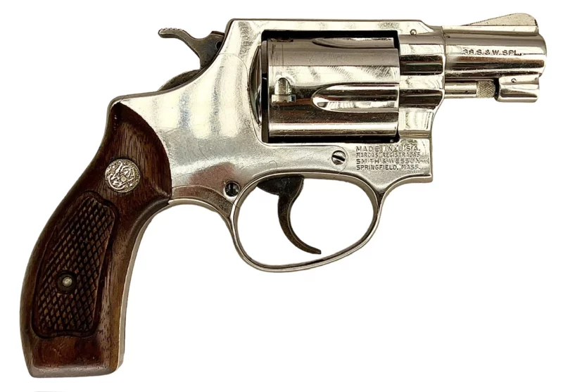 Smith & Wesson Model 36 revolver 2” .38Spl Nickel SN: J718867 - Image 4