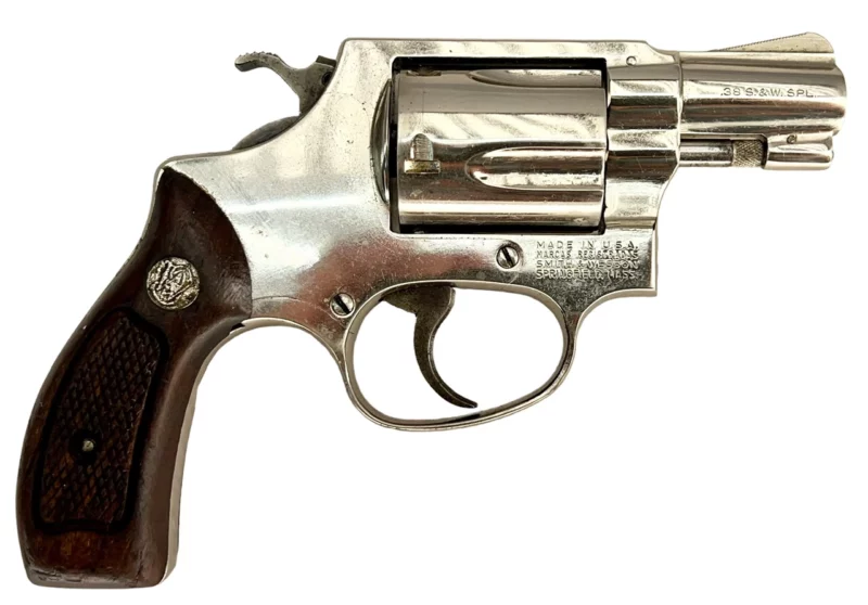 Smith & Wesson Model 36 revolver 2” .38Spl Nickel SN: J493317 - Image 2